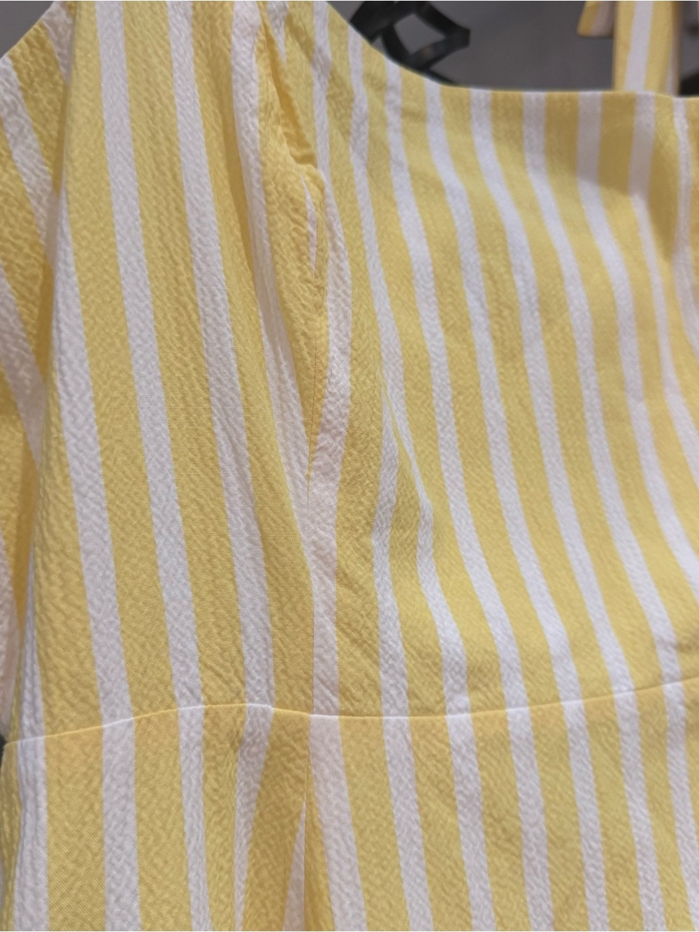 Kate Spade yellow and white striped A-lined midi dress - Picture 4 of 8